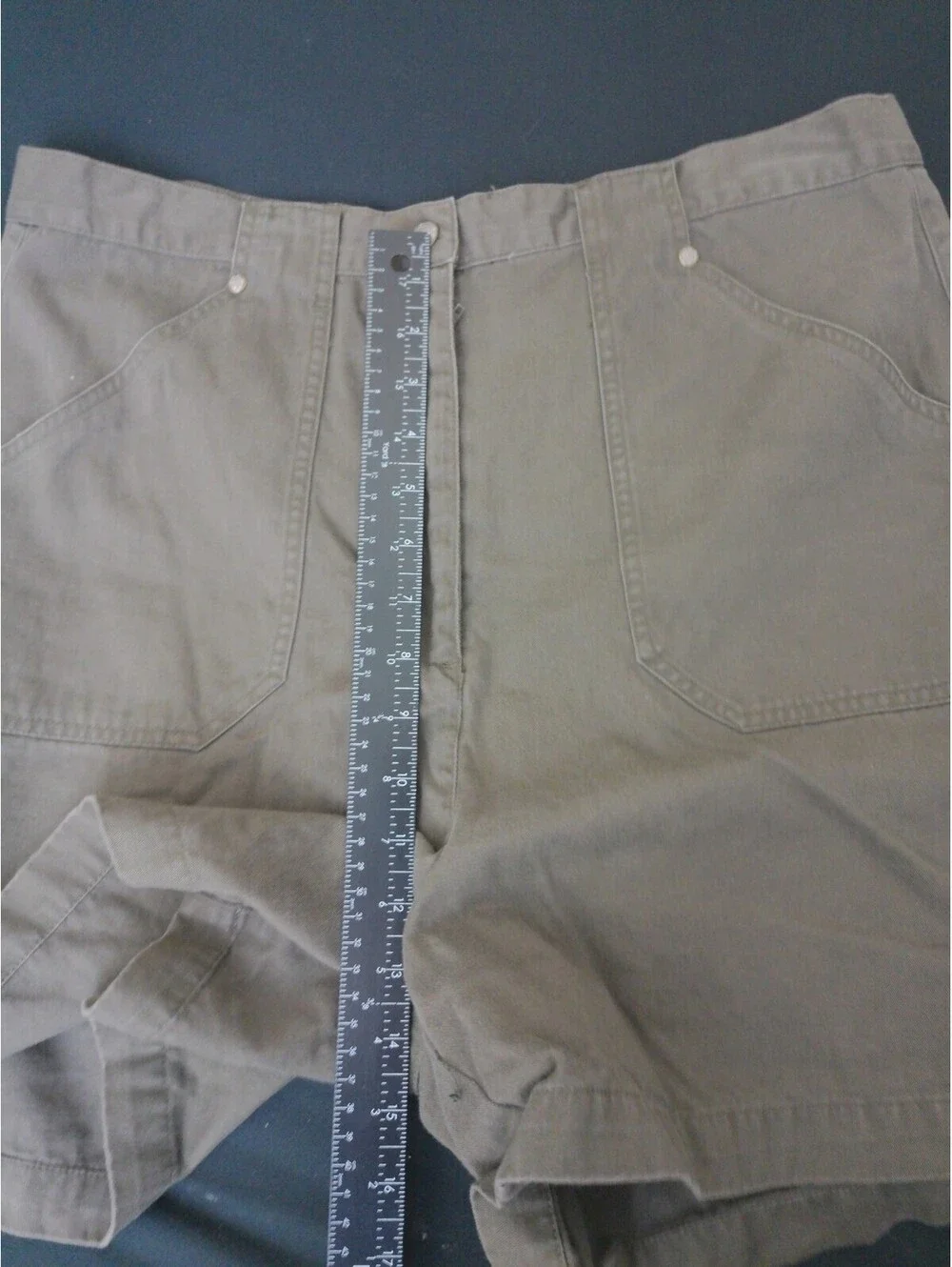 Bill Blass Jeans Womens Shorts Size 16 Olive Green Y2K High Rise Cotton Costal
